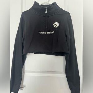 Peace CollectiveToronto Raptors Black Cropped Hoodie